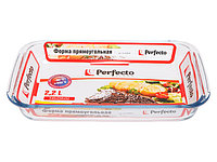 Форма из жаропрочного стекла, 2.2 л, прямоугольная, 345х207х52 мм, PERFECTO LINEA