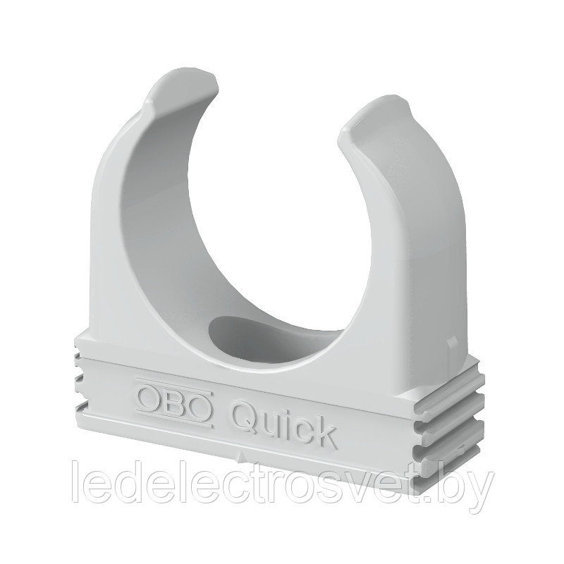 Зажим 2955 М16 Quick clip для крепления труб на поверхности, серый, полипропилен - фото 1 - id-p145888877