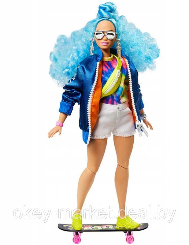 Кукла Barbie Экстра со скейтбордом GRN30 - фото 3 - id-p145889590