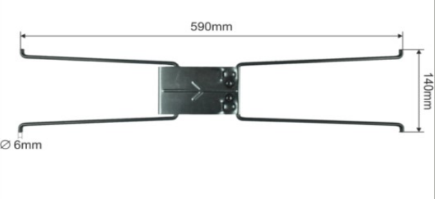 Соединитель для крыши полуприцепа Schmitz,L=590mm, 670736001, 334852, Германия