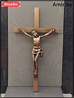 Крест на памятник 002 45х23см. Цвет: бронза. Материал: полимергранит, фото 1