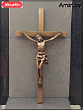 Крест на памятник 002 45х23см. Цвет: золото. Материал: полимергранит, фото 2