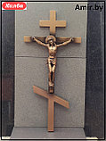 Крест на памятник 001 50х23см. Цвет: золото. Материал: полимергранит, фото 2