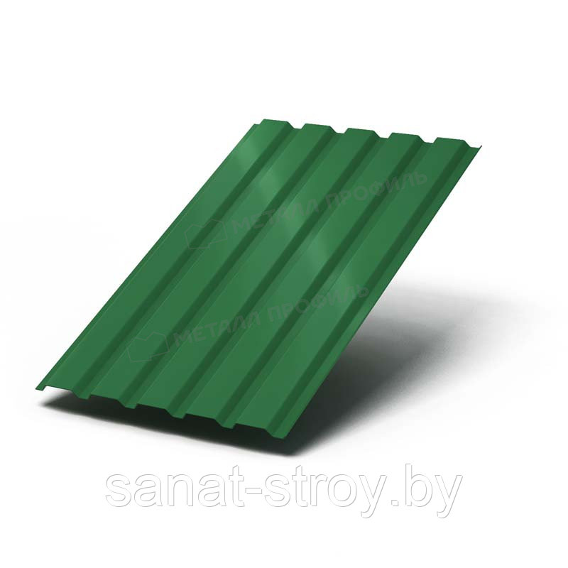 Профилированный лист МП-35х1035-B (ПЭ-01-0.45) RAL 6002 Зеленый лист
