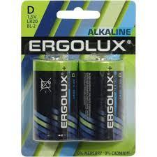 Батарейка  Ergolux LR20 Alkaline BL-2 (1.5B)