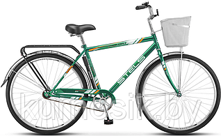 Велосипед Stels Navigator 300 Gent 28" с корзиной (арт.Z010) зеленый