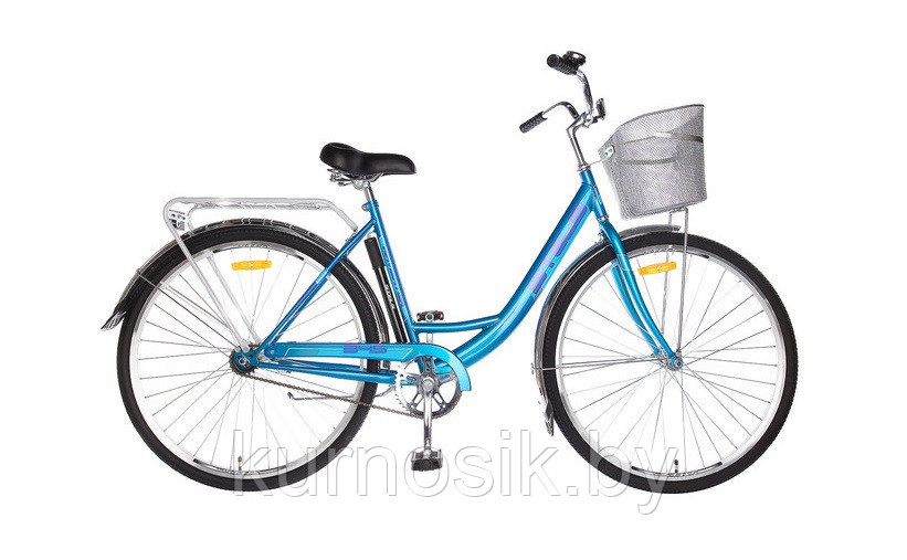 Велосипед женский Stels Navigator 345 28" с корзиной Z010 синий - фото 1 - id-p145923402