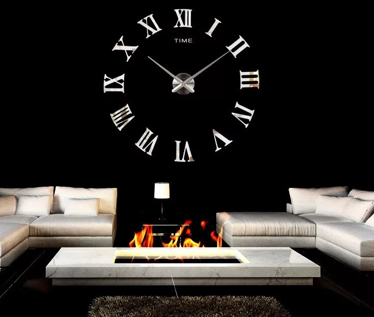 Дизайнерские настенные часы 3D Римские цифры. - фото 1 - id-p126415583