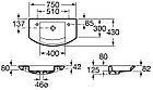 УМЫВАЛЬНИК ROCA MOHAVE 75X43, 327889000, фото 6