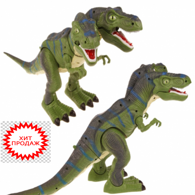 Игрушка Двухглавый динозавр 6830, работает от батареек, световые- звуковые эф и проектор