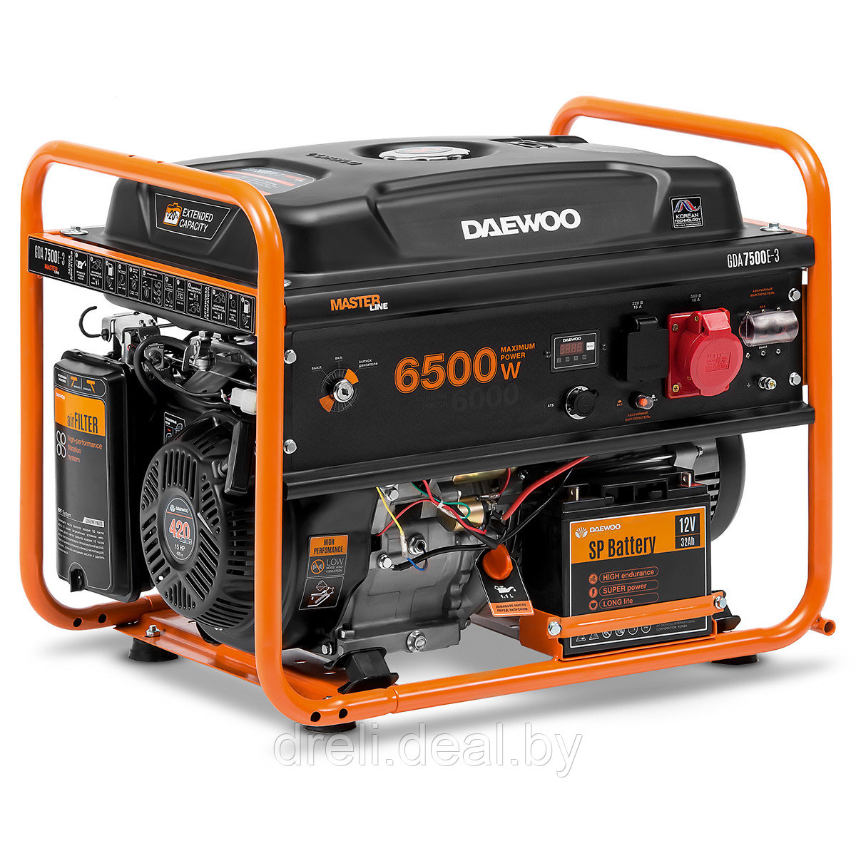 Бензиновый генератор Daewoo Power GDA 7500E-3 - фото 1 - id-p145969929
