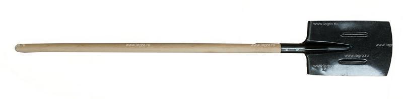 Лопата штыковая прямоугольная (рельсовая сталь) с черенком - фото 1 - id-p145998130