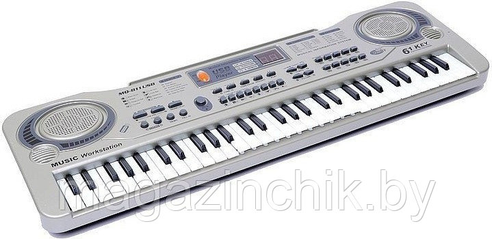 Детский электронный MP3 синтезатор пианино 61 клавиша с микрофоном MQ-811 USB - фото 2 - id-p146000136