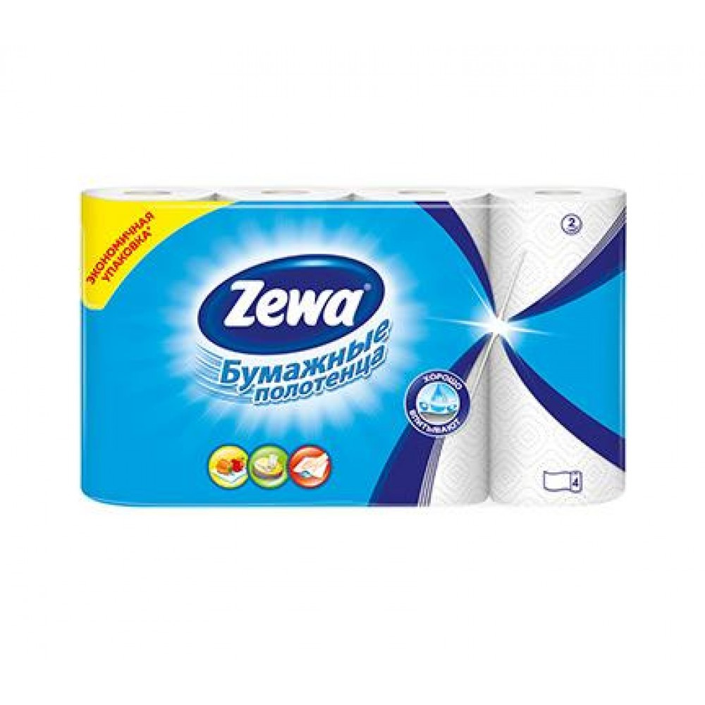 Кухонные полотенца "Zewa" 1*4 рул (работаем только с юр. лицами)