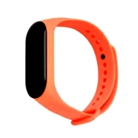 Ремешок силиконовый для Xiaomi Mi Band 3 / 4 (оранжевый) - фото 1 - id-p146001578