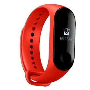 Ремешок силиконовый для Xiaomi Mi Band 3 / 4 (красный)