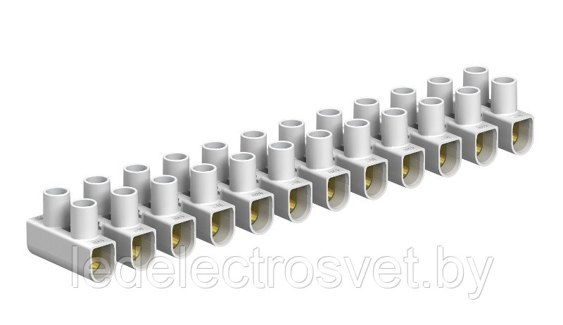 Клеммник разрезаемый 76 CE WS, 12шт., 10мм², 57A, 450V, латунь в белом полипропилене - фото 1 - id-p146013267