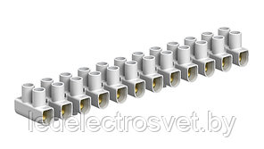 Клеммник разрезаемый 74 CE WS, 12шт., 6мм², 41A, 450V, латунь в белом полипропилене