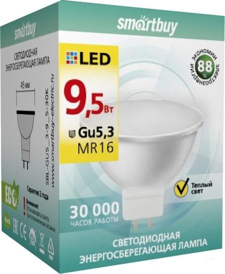 Светодиодная (LED) Лампа Smartbuy-Gu5,3-9,5W/3000