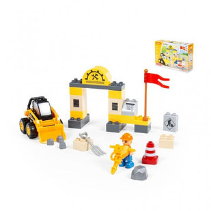 Конструктор "Макси" - "Строительная фирма" (36 элементов) (в коробке). Совместим с Лего Дупло (LEGO Duplo).
