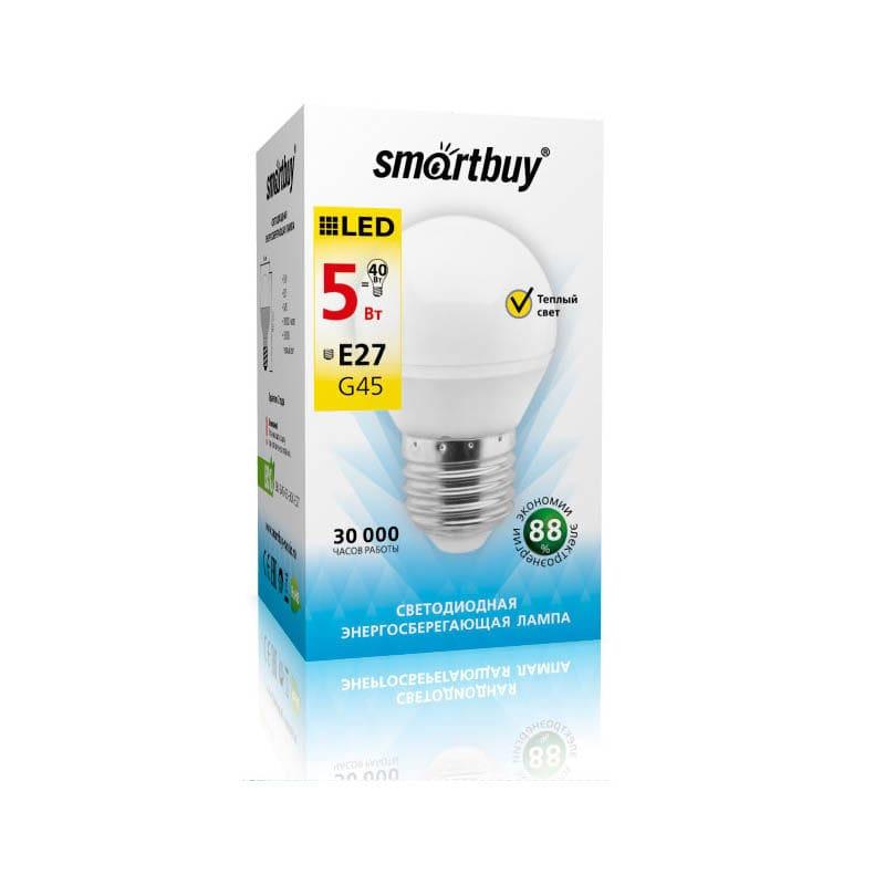 Светодиодная (LED) Лампа Smartbuy-G45-05W/3000/E27 - фото 1 - id-p145712102