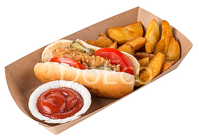 Упаковка для бургера, картофеля фри, чиабатты, лотки Fast Food ECO TRAY