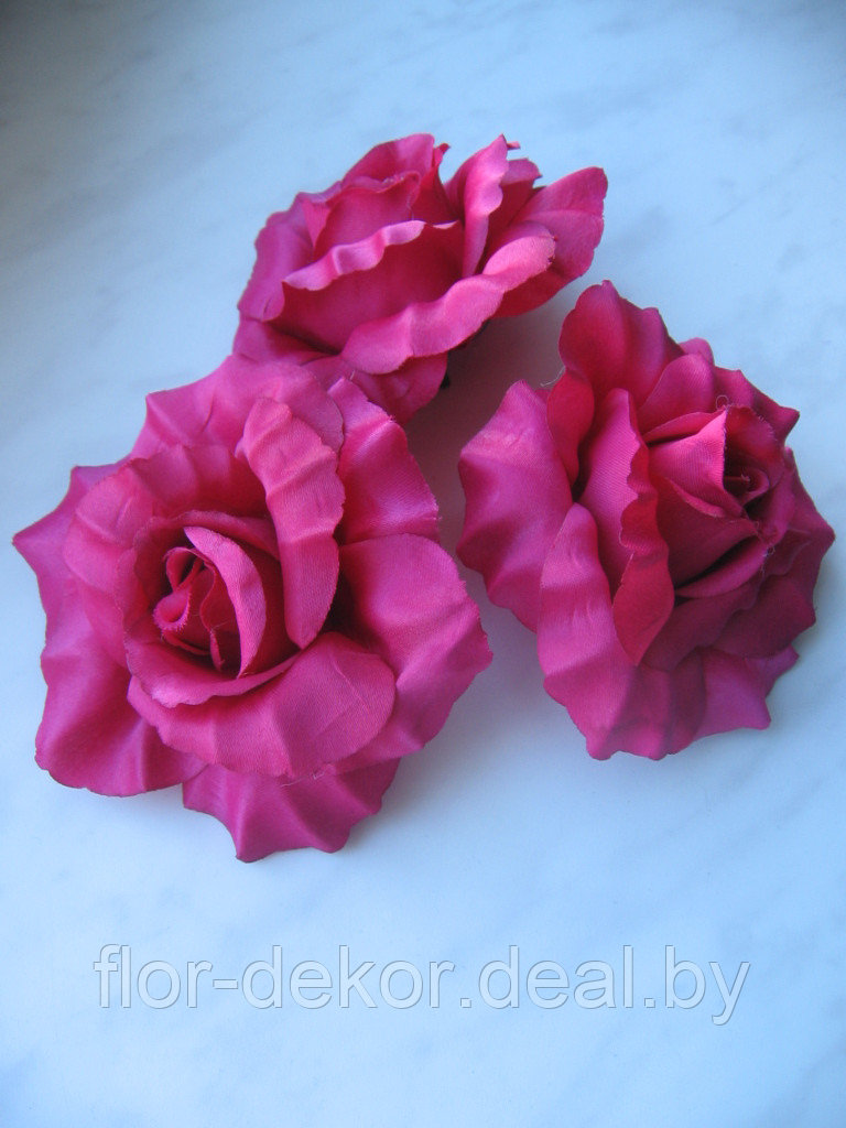 Головка розы тёмно-малиновая , D 11 см.