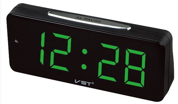 Часы будильник электронные VST-763 питание источник USB 5В (адаптер и т д). Кабель USB в комплекте.