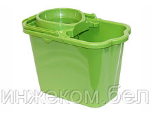 Ведро пласт.9,5л с отжимом (зеленый) IDEA