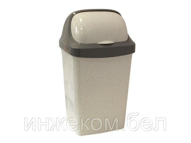 Контейнер для мусора РОЛЛ ТОП 9л (мраморный) IDEA - фото 1 - id-p146033474