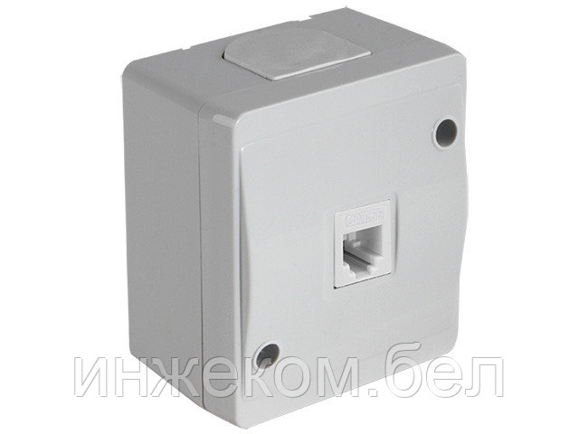 Розетка компьютерная 1хRJ45 (Cat5e, открытая) серая, NEMLIYER, MUTLUSAN - фото 1 - id-p146036477