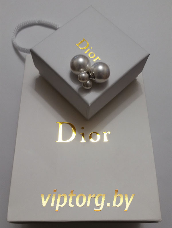 СЕРЬГИ-ПУСЕТЫ ДИОР ШАРИКИ с логотипом Dior. Модель 1 - фото 5 - id-p12033032