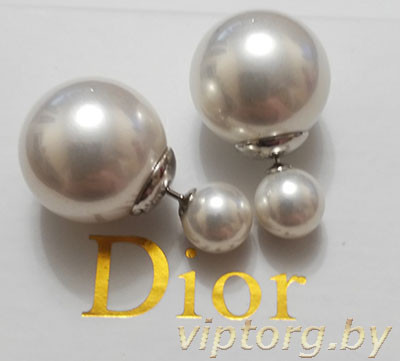 СЕРЬГИ-ПУСЕТЫ ДИОР ШАРИКИ с логотипом Dior. Модель 1 - фото 7 - id-p12033032