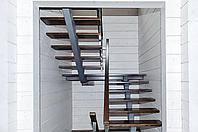 Лестница на монокаркасе с площадкой модель 89