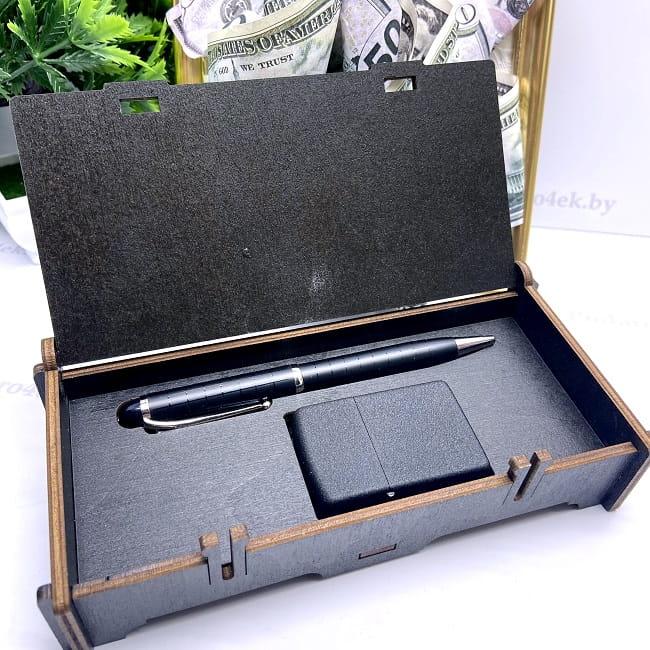 Подарочный набор «Дорогому мужу» ручка+ бензиновая зажигалка - фото 2 - id-p146050268