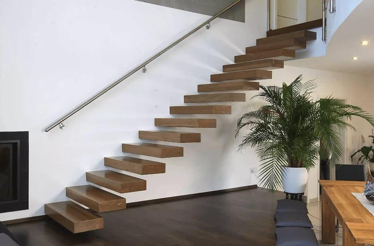 Консольная лестница, пристенная лестница модель 23 - фото 1 - id-p146070184
