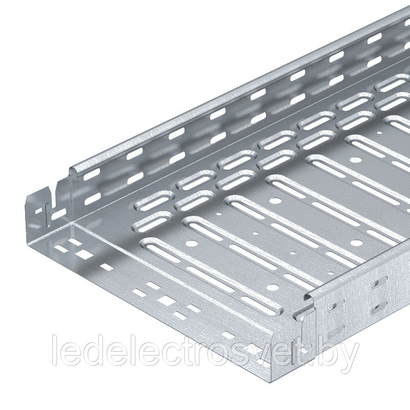 Лоток RKSM 630 FS кабельный перфорированный, безболт. соединение, 60Х300Х3000мм (ВхШхД), конв. оцинк.