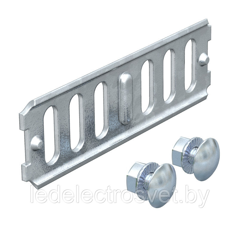 Соединитель RLVK 35 FS продольный, для лотков высотой борта 35мм, конв. оцинк.