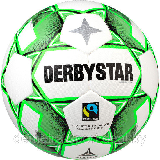 Мяч футбольный Derbystar "Fairtrade Omega Pro APS" - фото 1 - id-p146077095