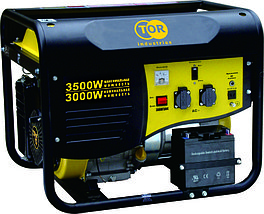 Генератор бензиновый TOR TR3500E 3,0кВт 220В 15л 
с кнопкой запуска