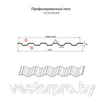 Профнастил HC35 0.45мм оцинкованный бесцветный, фото 3