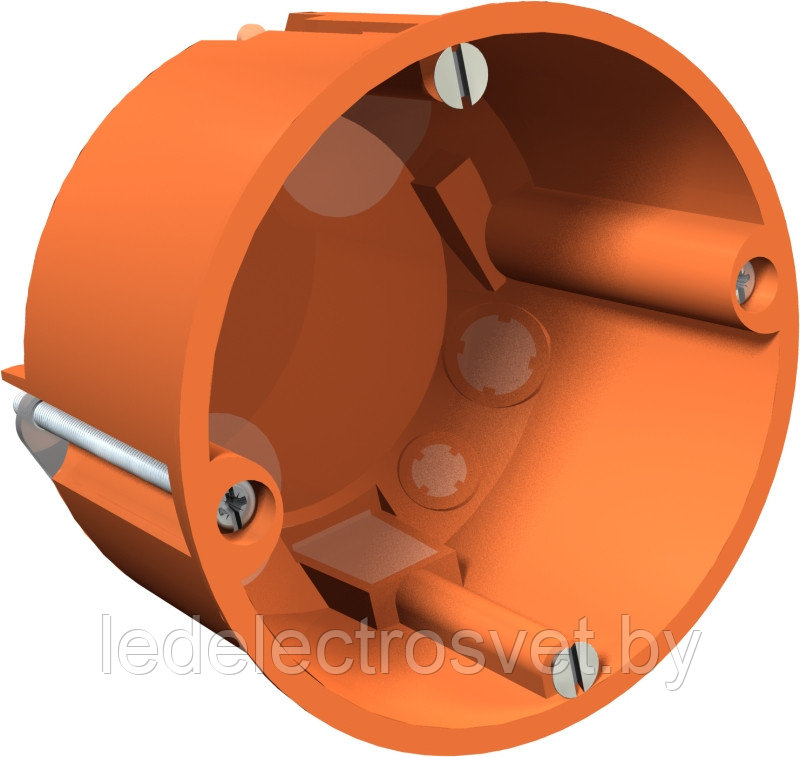 Коробка HG 60 MW монтажная влагозащищенная, для полых стен, 8 мембранных вводов 20мм, глубина 47мм, оранжевый,