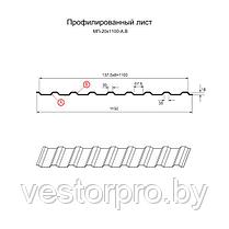 Профнастил МП20 0.35мм оцинкованный бесцветный, фото 2