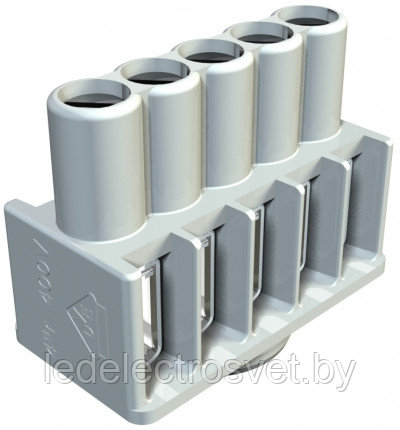 Клемная колодка KL-T 01-04 для коробок Т25, Т40, 5х1...4мм², 400V, серый, полиамид - фото 1 - id-p146096268