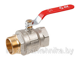 Кран шаровый 1 1/2" нар.-вн. ручка PN25 AV Engineering