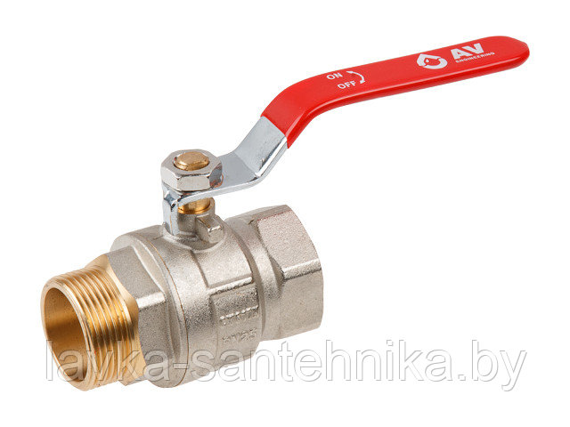 Кран шаровый 1 1/4" нар.-вн. ручка PN25 AV Engineering