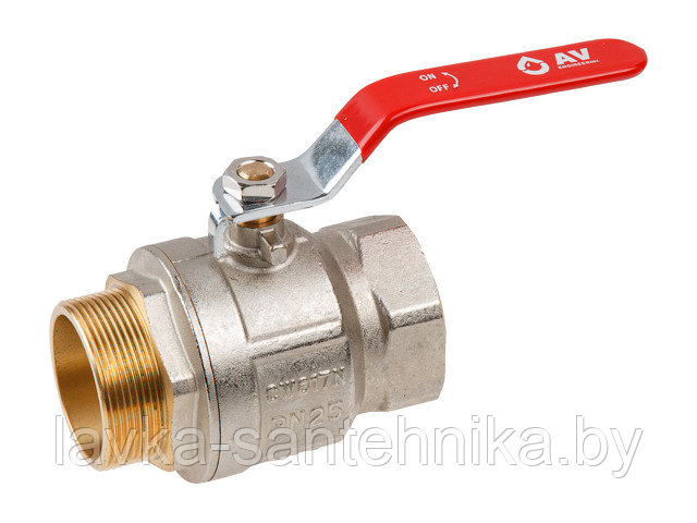 Кран шаровый 2" нар.-вн. ручка PN25 AV Engineering