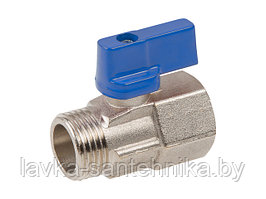 Кран шаровый MINI 1/2" нар.-вн. синяя ручка AV Engineering