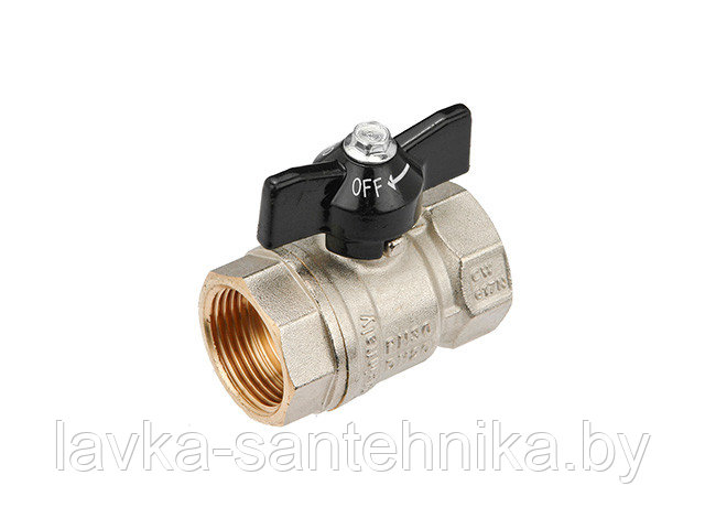 Кран шаровый 1/2" стандарт вн.-вн. бабочка General Fittings