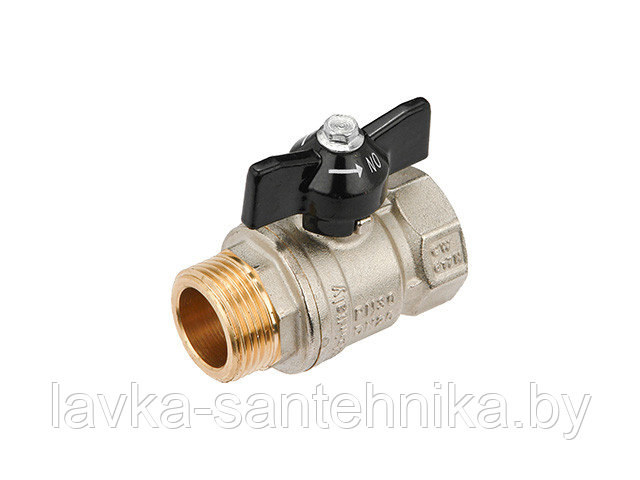 Кран шаровый 1/2" стандарт нар.-вн. бабочка General Fittings